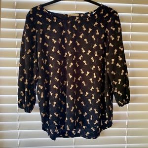 Kitty Print Blouse